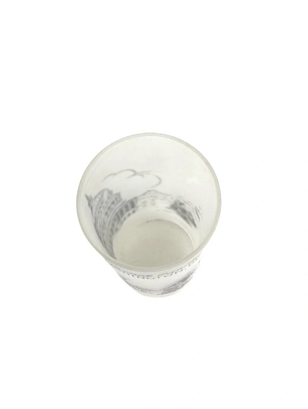 Vintage National Capitol Washington DC Frosted Glass Tumbler